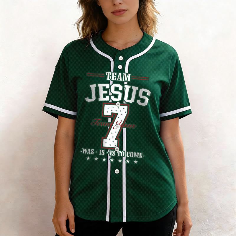 Christianartworkshop Team Jesus Was Is And Is To Come Custom Number 7 Baseball Jersey - image 51