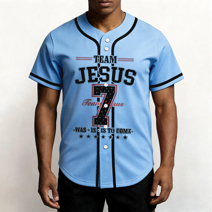 Christianartworkshop Team Jesus Was Is And Is To Come Custom Number 7 Baseball Jersey - image 43