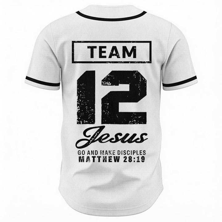 Christianartworkshop Team Jesus Matthew 28:19 Go And Make Disciples Unisex Baseball Jersey - image 13