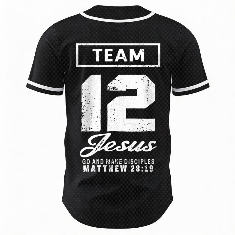 Christianartworkshop Team Jesus Matthew 28:19 Go And Make Disciples Unisex Baseball Jersey - image 20