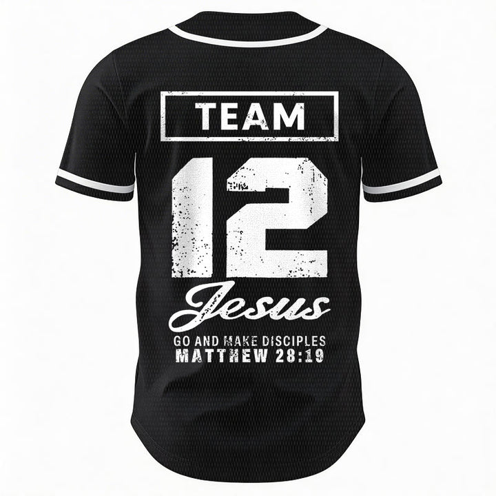 Christianartworkshop Team Jesus Matthew 28:19 Go And Make Disciples Unisex Baseball Jersey - image 20