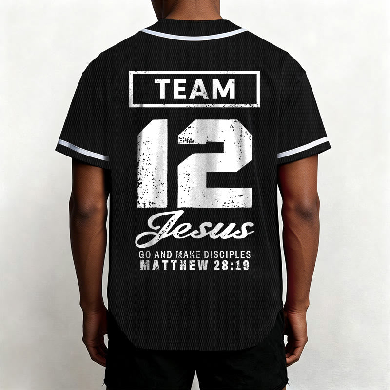 Christianartworkshop Team Jesus Matthew 28:19 Go And Make Disciples Unisex Baseball Jersey - image 18