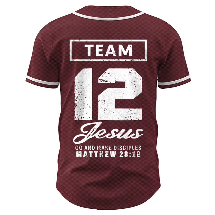 Christianartworkshop Team Jesus Matthew 28:19 Go And Make Disciples Unisex Baseball Jersey - image 34