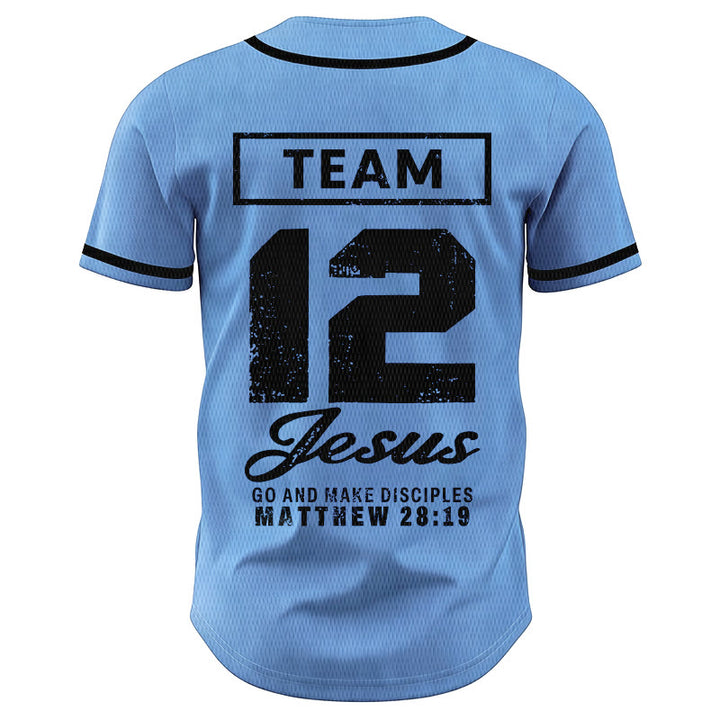 Christianartworkshop Team Jesus Matthew 28:19 Go And Make Disciples Unisex Baseball Jersey - image 41
