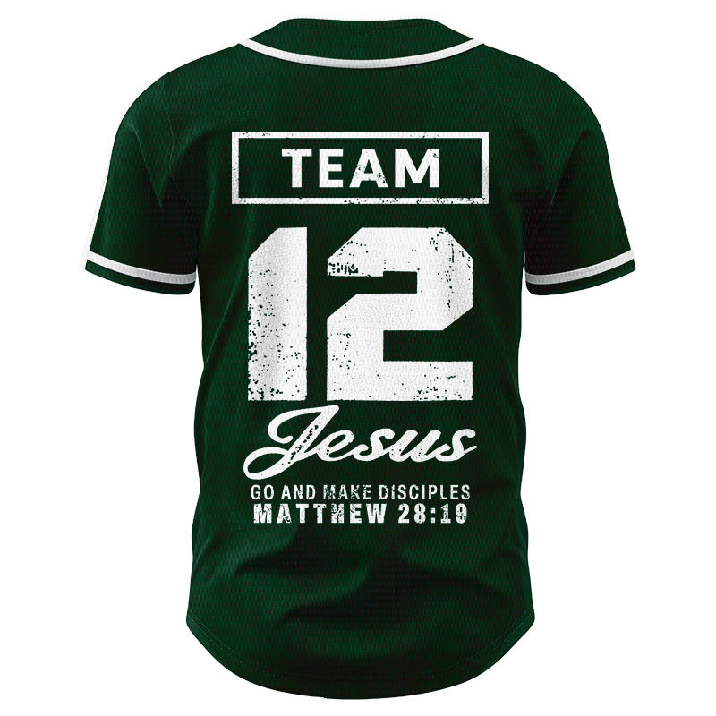 Christianartworkshop Team Jesus Matthew 28:19 Go And Make Disciples Unisex Baseball Jersey - image 48