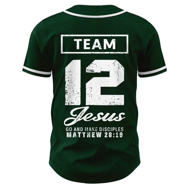Christianartworkshop Team Jesus Matthew 28:19 Go And Make Disciples Unisex Baseball Jersey - image 48