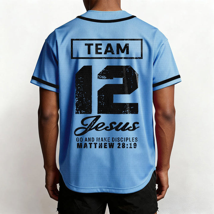 Christianartworkshop Team Jesus Matthew 28:19 Go And Make Disciples Unisex Baseball Jersey - image 39