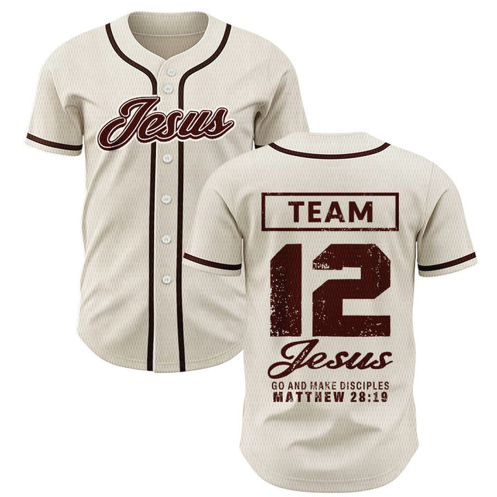 Christianartworkshop Team Jesus Matthew 28:19 Go And Make Disciples Unisex Baseball Jersey - Apricot - 5XL - image 49