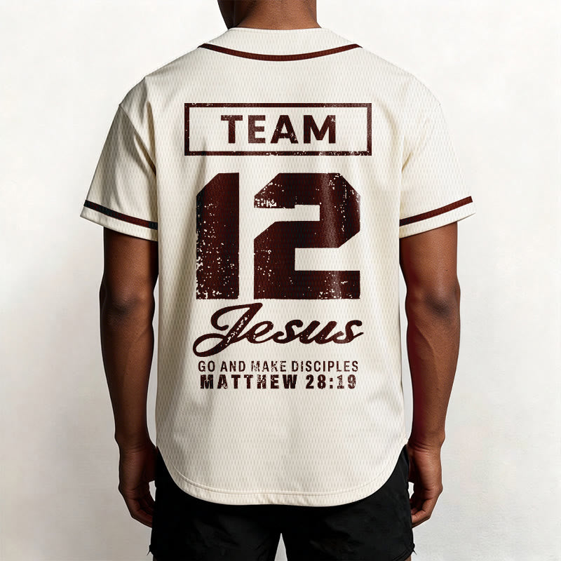 Christianartworkshop Team Jesus Matthew 28:19 Go And Make Disciples Unisex Baseball Jersey - image 53