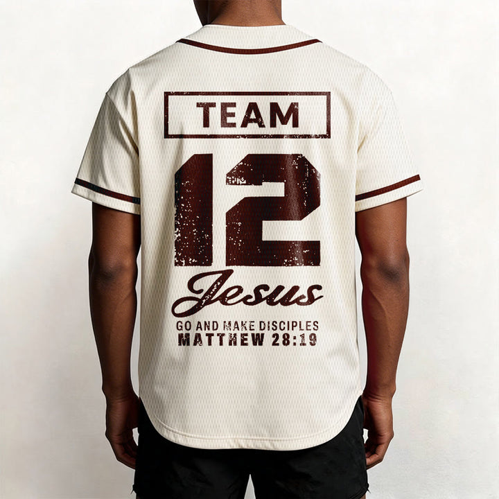 Christianartworkshop Team Jesus Matthew 28:19 Go And Make Disciples Unisex Baseball Jersey - image 53