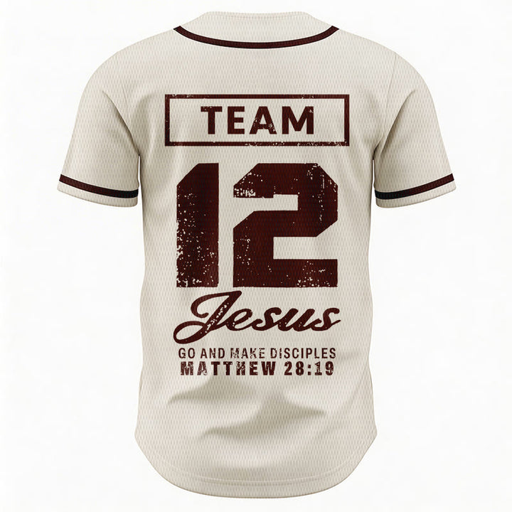 Christianartworkshop Team Jesus Matthew 28:19 Go And Make Disciples Unisex Baseball Jersey - image 55