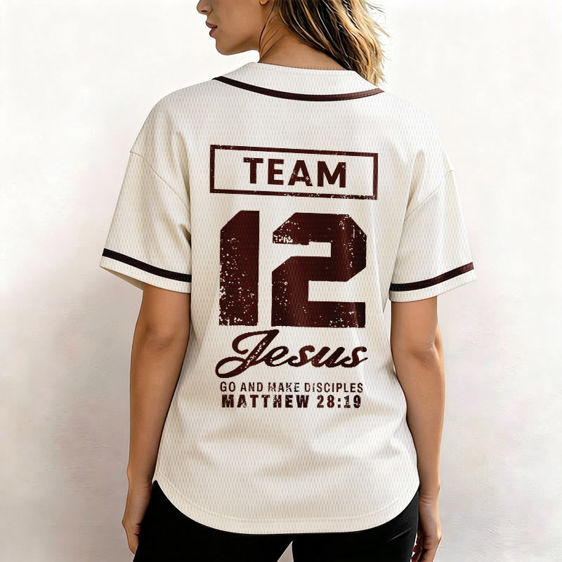 Christianartworkshop Team Jesus Matthew 28:19 Go And Make Disciples Unisex Baseball Jersey - image 54