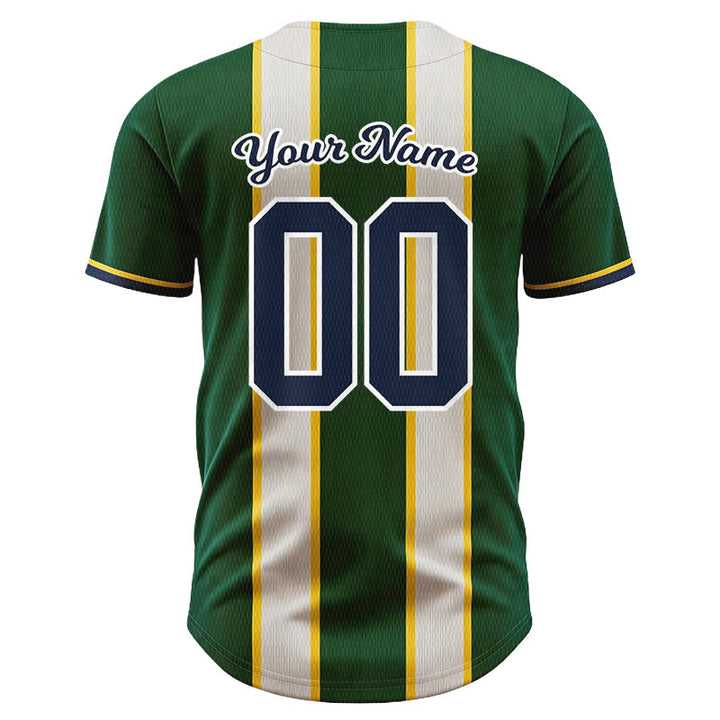 Christianartworkshop Custom Name Number Team Jesus Striped Button Up Baseball Jersey - image 2