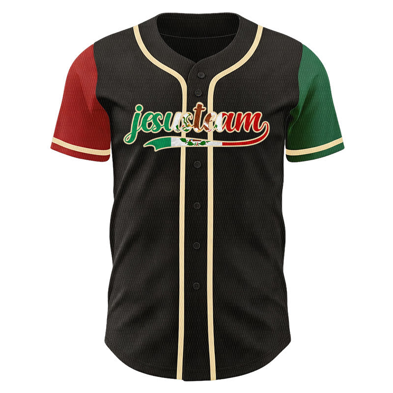 Christianartworkshop Custom Name Number Heritage Faith Jesusteam Sport Baseball Jersey - image 1