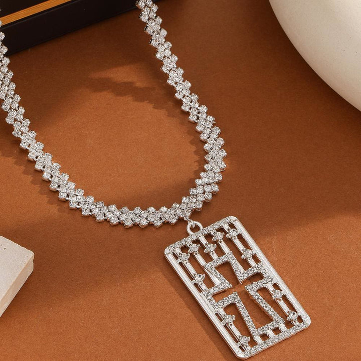 Christianartworkshop Multi-Style Radiant Arrow Tip Cross Full Sparkle Inlaid Tennis Chain Pendant Necklace: Timeless Emblem of Gentle Heavenly Guardianship - Scripture Tag&Cross - image 4