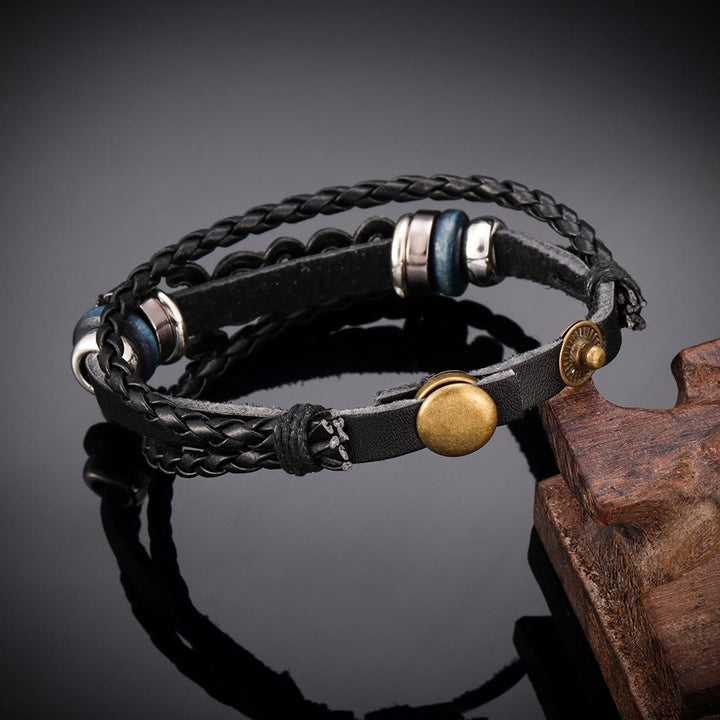 Christianartworkshop Jesus Letter Accent Woven Dual-Layer Adjustable Bracelet: Timeless Emblem of Gentle Heavenly Guardianship - image 5