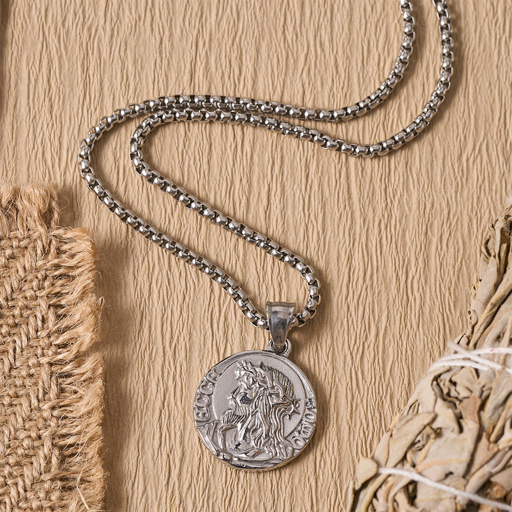Christianartworkshop Crown Of Thorns Jesus Portrait Round Medal Box Chain Necklace: Timeless Emblem of Gentle Heavenly Guardianship - image 13