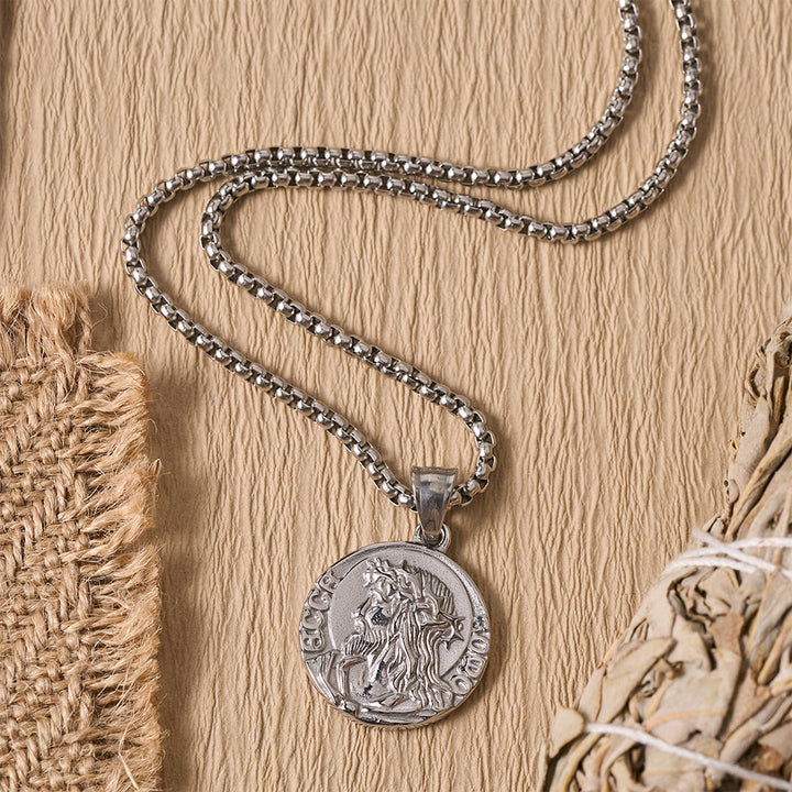 Christianartworkshop Crown Of Thorns Jesus Portrait Round Medal Box Chain Necklace: Timeless Emblem of Gentle Heavenly Guardianship - image 13