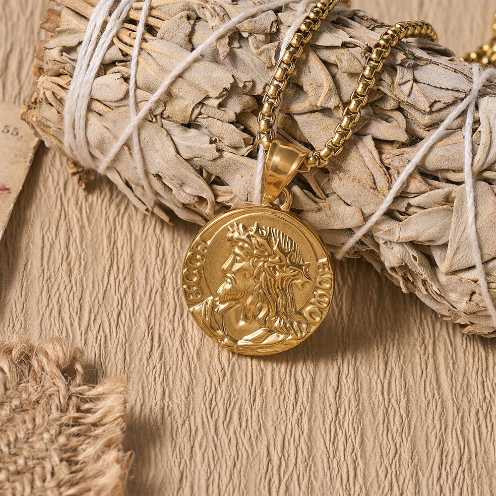 Christianartworkshop Crown Of Thorns Jesus Portrait Round Medal Box Chain Necklace: Timeless Emblem of Gentle Heavenly Guardianship - image 7