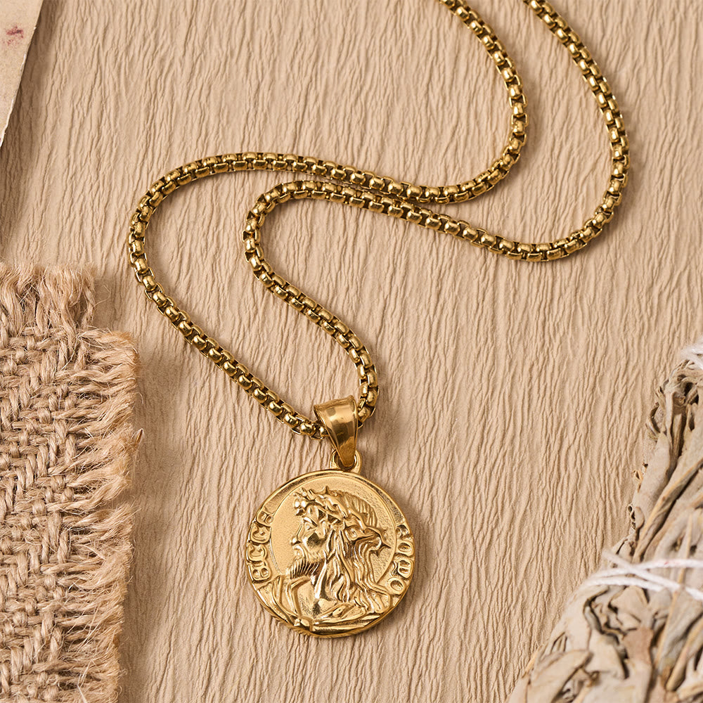 Christianartworkshop Crown Of Thorns Jesus Portrait Round Medal Box Chain Necklace: Timeless Emblem of Gentle Heavenly Guardianship - image 9