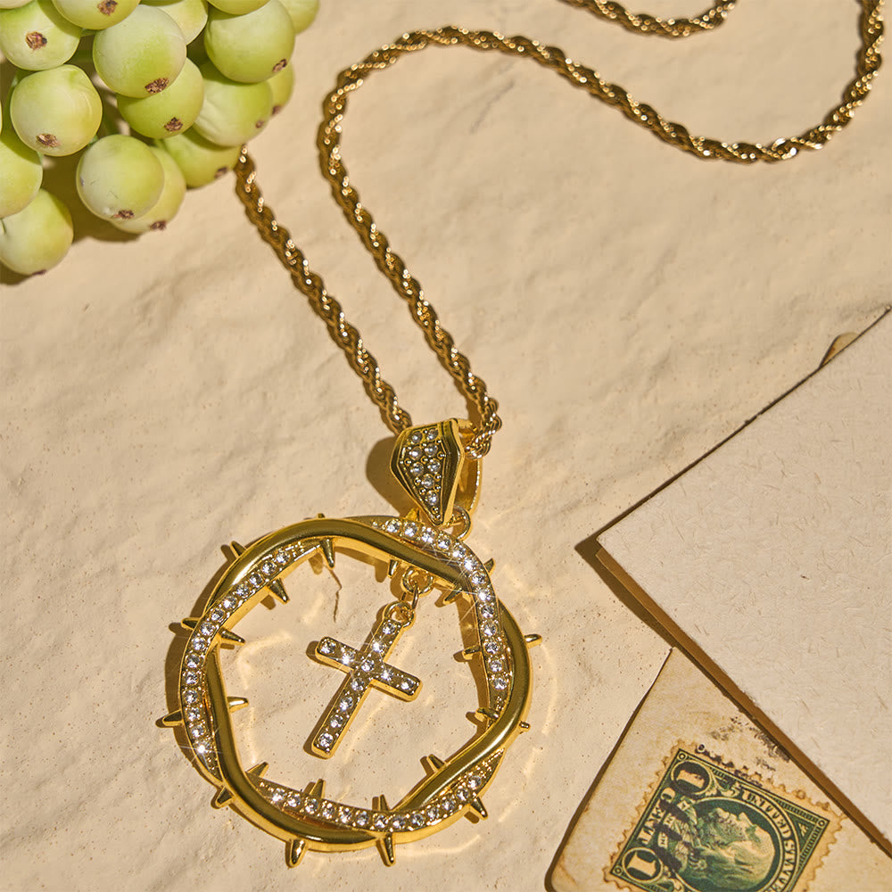 Christianartworkshop Thorn Crown & Cross Pendant: Faith & Grace Reminder for Daily Wear - image 3