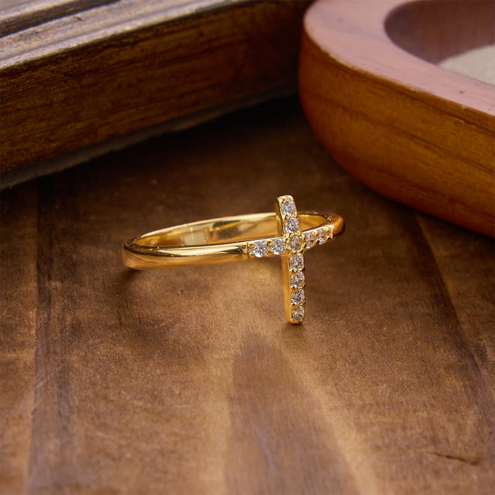 Christianartworkshop 925 Silver Cross & "Trust God" Ring: Symbols of Hope - image 4