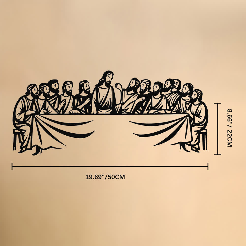 Christianartworkshop Faithful Representation The Last Supper Metal Wall Decor - Black - 8.66''*19.69''0.047''/ 22*50*0.12cm - image 7