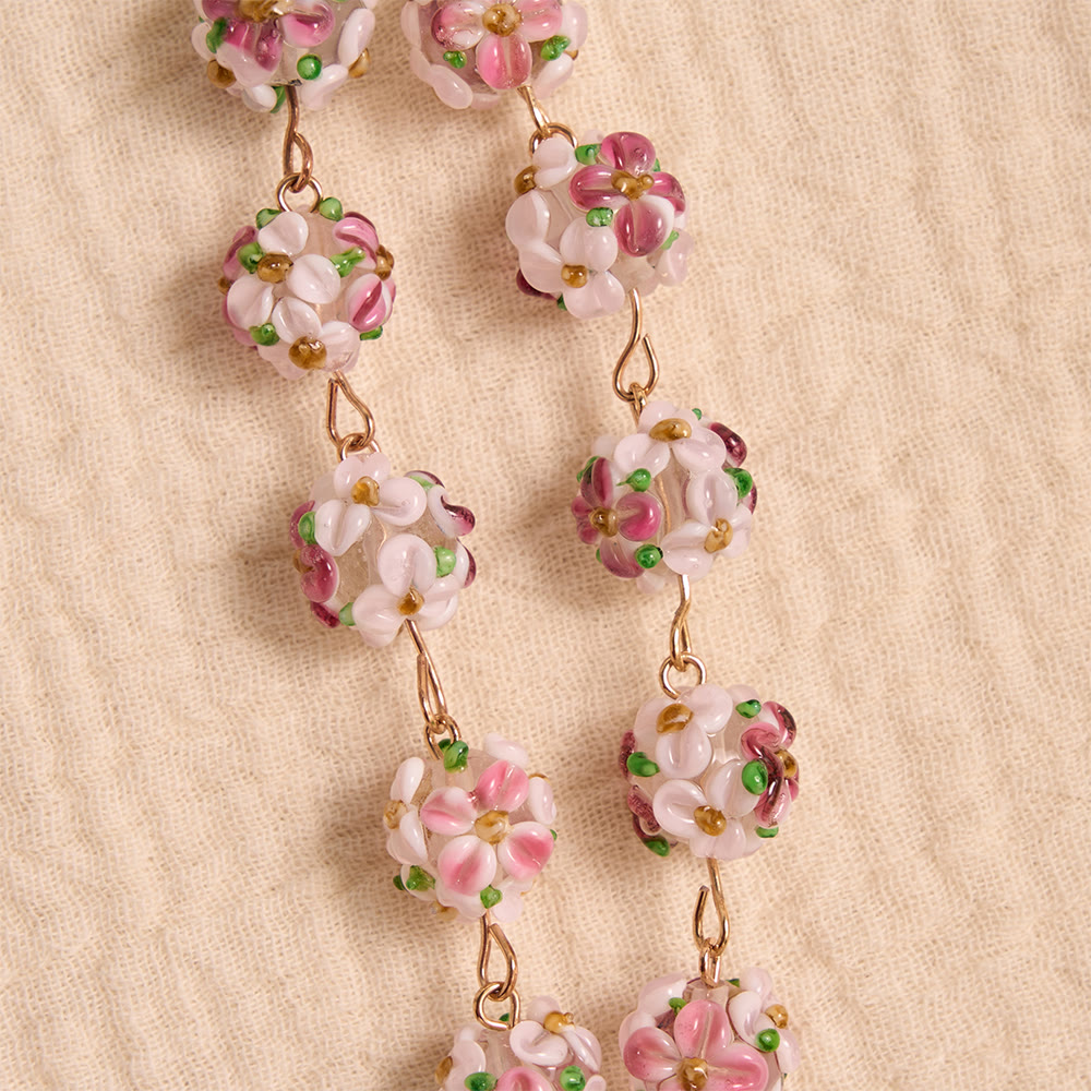 Christianartworkshop Ornate Jeweled Gold Cross Floral Glass Car Rosary: Token of Heavenly Travel Protection - image 6