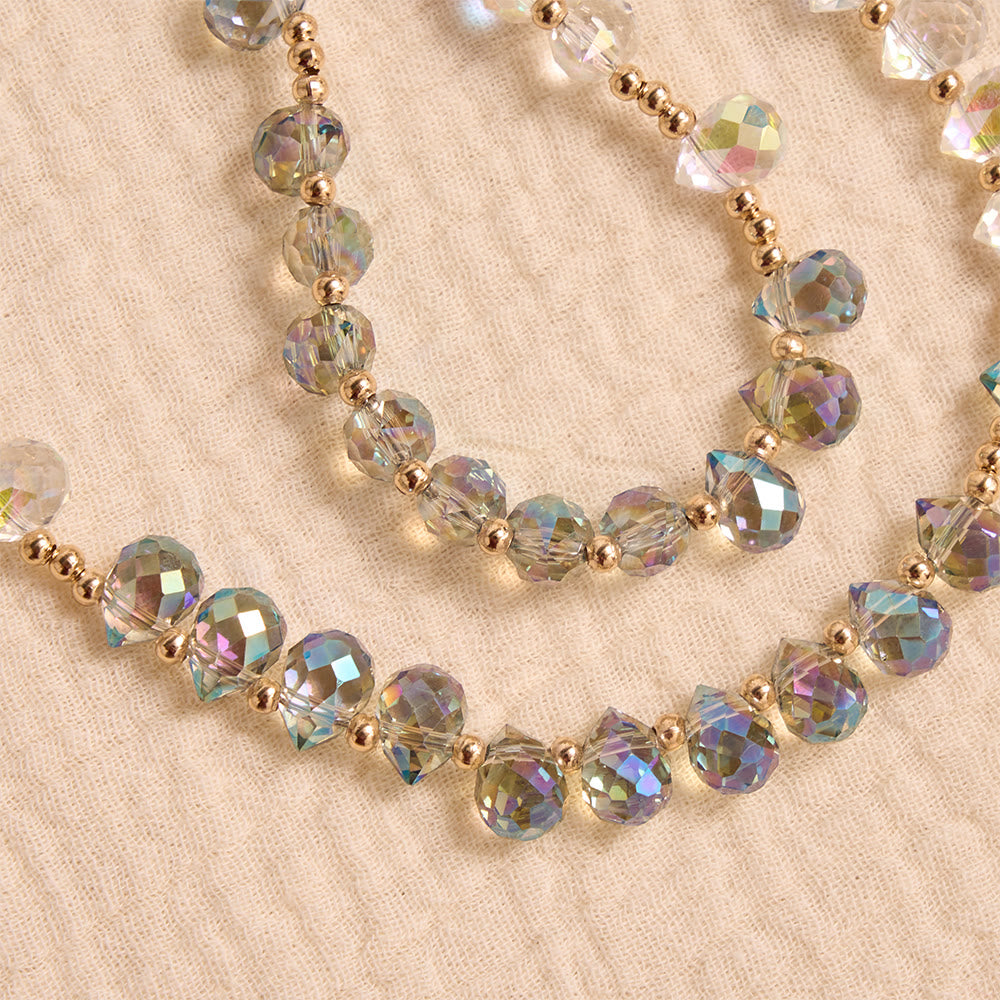FREE Today: Gradient Iridescent Teardrop Glass Rosary With Jeweled Gilded Cross & Our Lady of Aparecida Medallion - image 6