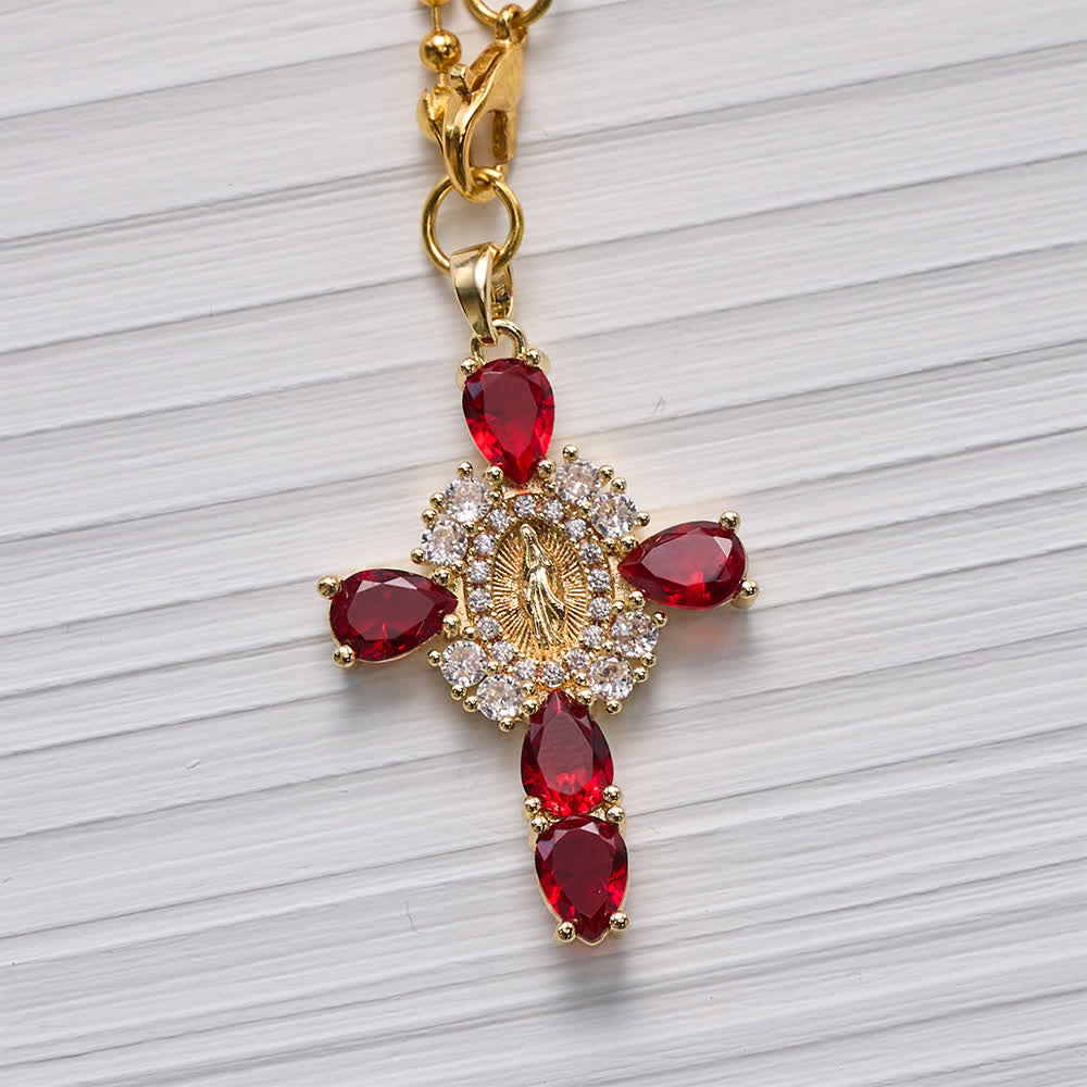 FREE Today: Mini Cowboy Hat Our Lady Crystal Cross Car Hanging Ornament: A Reminder of Merciful Divine Protection on Every Trip - image 15