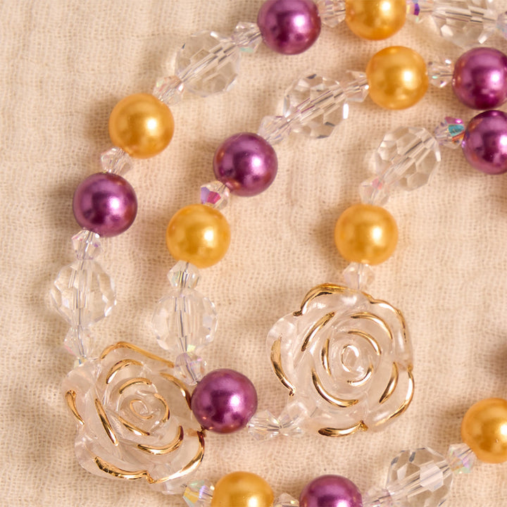 Christianartworkshop Molded Camellia Acrylic Rosary With Gilded Crucifix & Our Lady of Aparecida Filigree Medallion - image 5