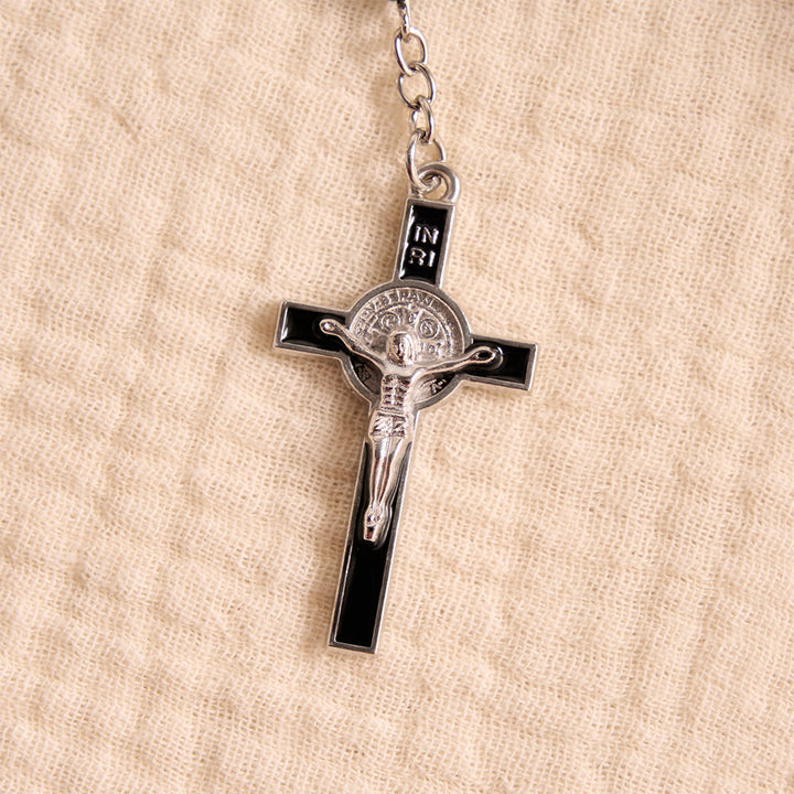 FREE Today: Portable Saint Benedict Hematite Rosary With Engraved Metal Storage Case - image 8