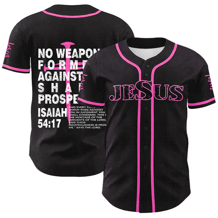 Christianartworkshop No Weapon Formed Against Me Shall Prosper Baseball Jersey - image 16