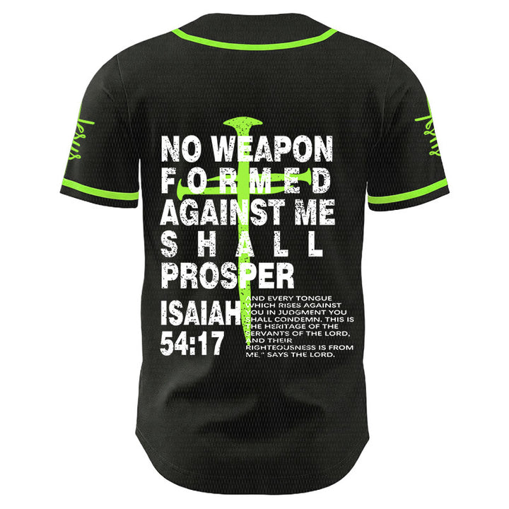 Christianartworkshop No Weapon Formed Against Me Shall Prosper Baseball Jersey - image 19
