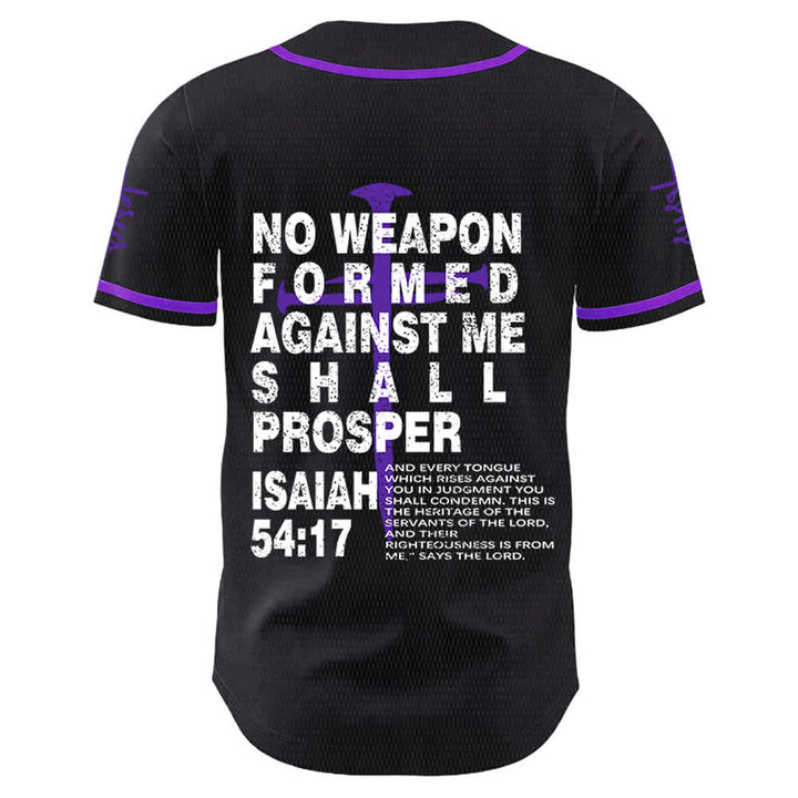 Christianartworkshop No Weapon Formed Against Me Shall Prosper Baseball Jersey - image 22