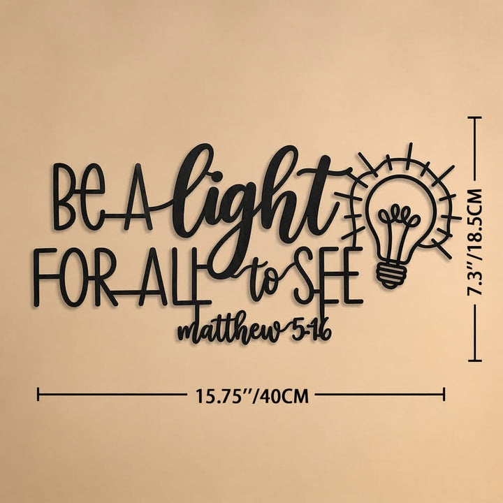 Christianartworkshop Matthew 5:16 Light Bulb Script Metal Wall Decor: Symbol of Divine Illumination - 15.75''*7.3''*0.04''/40*18.5*0.1cm - image 8