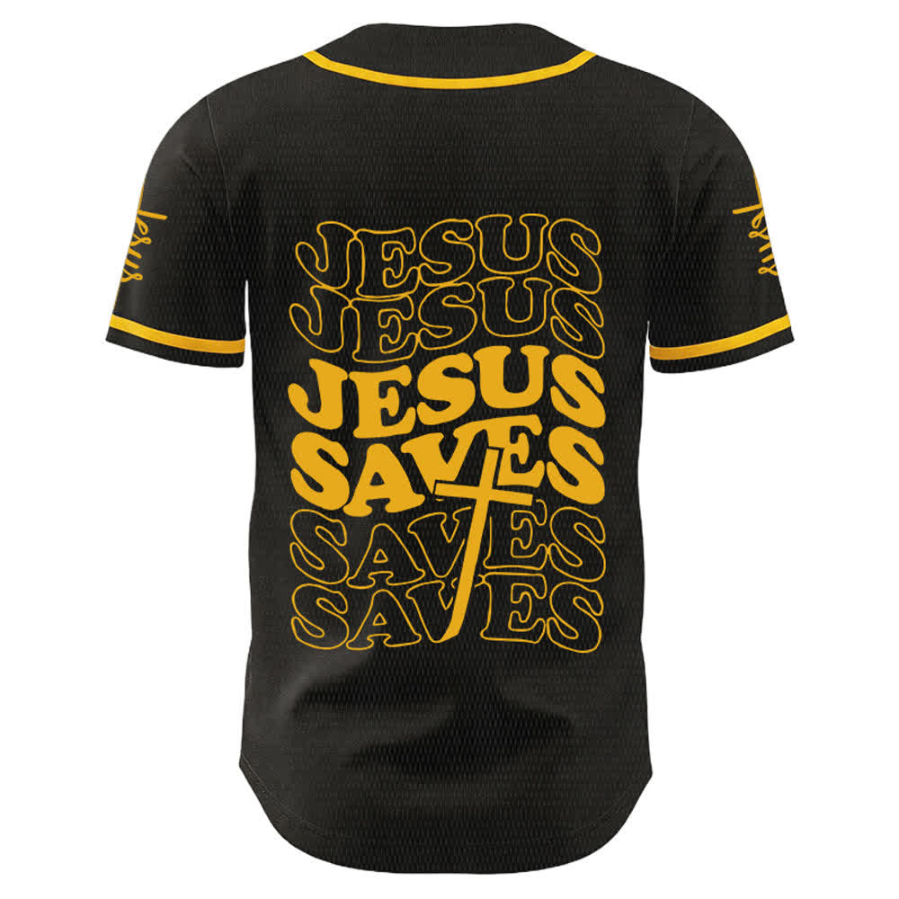 Christianartworkshop Jesus Saves Faith Statement Unisex Custom Baseball Jersey - image 10