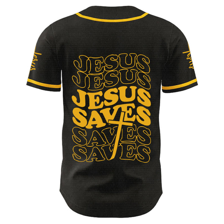 Christianartworkshop Jesus Saves Faith Statement Unisex Custom Baseball Jersey - image 10