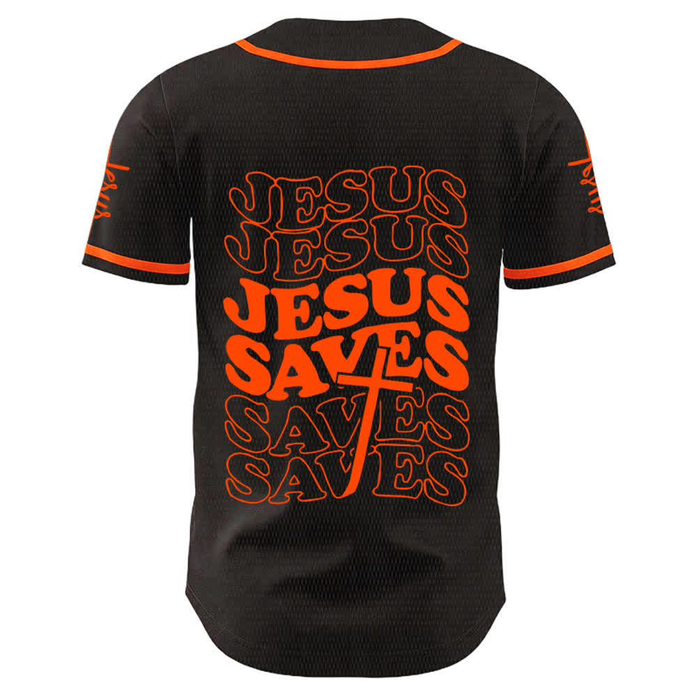 Christianartworkshop Jesus Saves Faith Statement Unisex Custom Baseball Jersey - image 13