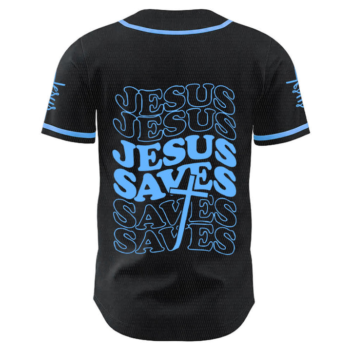 Christianartworkshop Jesus Saves Faith Statement Unisex Custom Baseball Jersey - image 1
