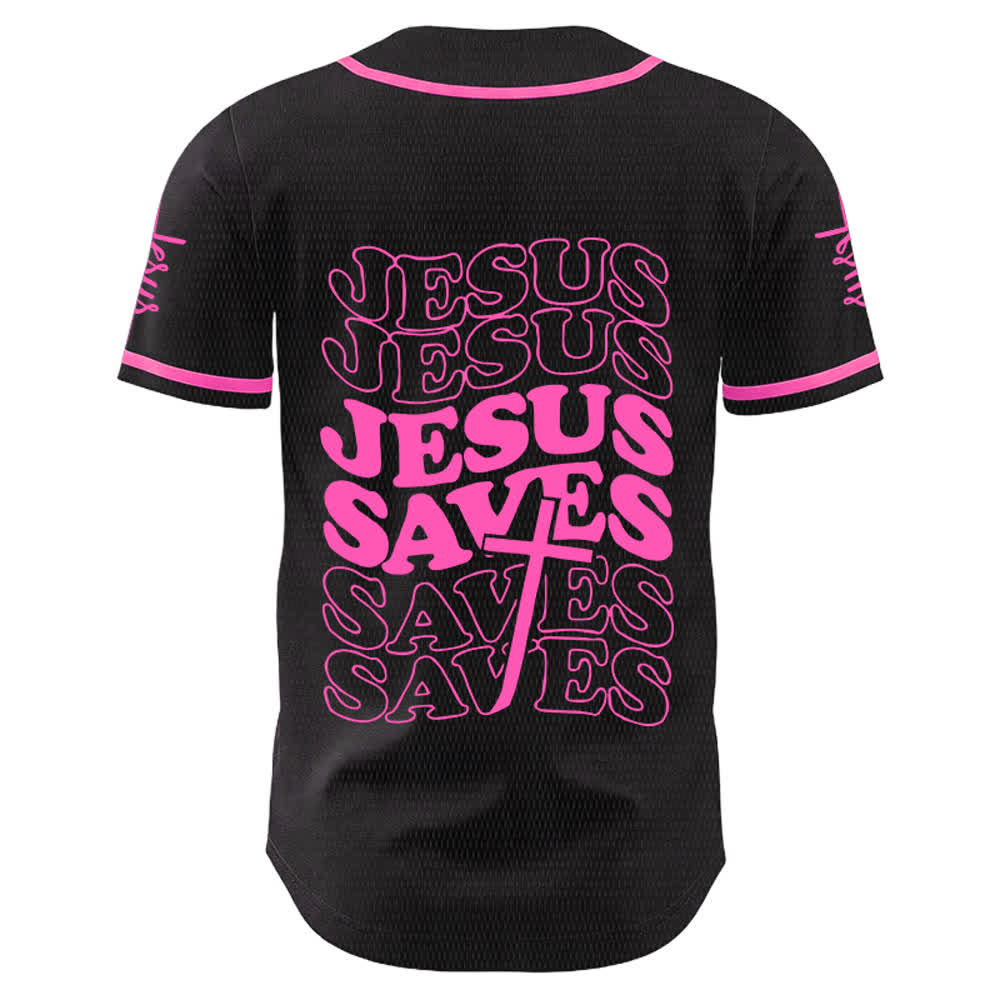Christianartworkshop Jesus Saves Faith Statement Unisex Custom Baseball Jersey - image 16