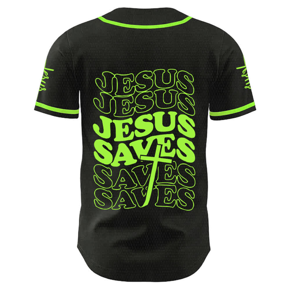 Christianartworkshop Jesus Saves Faith Statement Unisex Custom Baseball Jersey - image 19