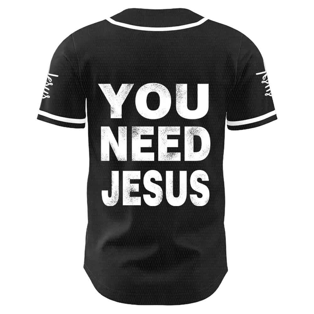 Christianartworkshop You Need Jesus Faith Statement Unisex Baseball Jersey - image 4