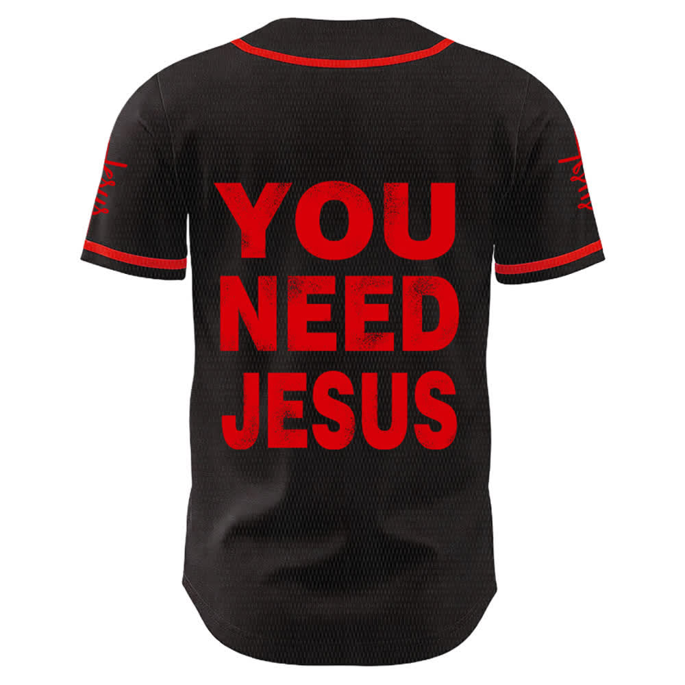 Christianartworkshop You Need Jesus Faith Statement Unisex Baseball Jersey - image 1