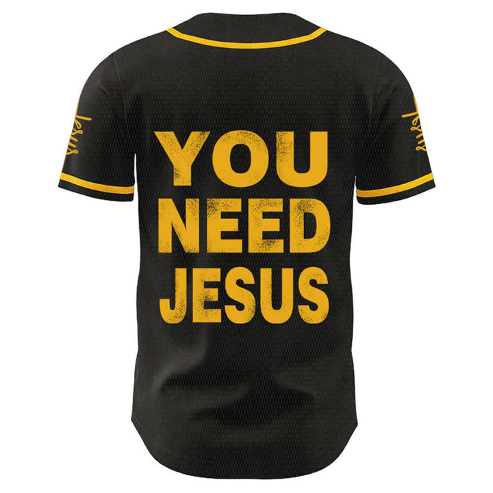 Christianartworkshop You Need Jesus Faith Statement Unisex Baseball Jersey - image 7