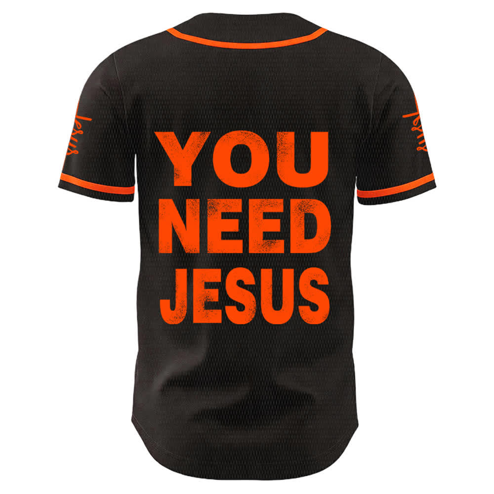 Christianartworkshop You Need Jesus Faith Statement Unisex Baseball Jersey - image 10