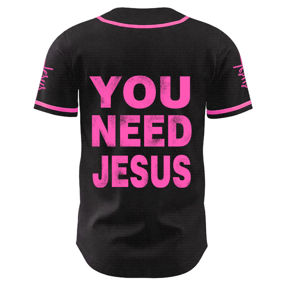 Christianartworkshop You Need Jesus Faith Statement Unisex Baseball Jersey - image 16