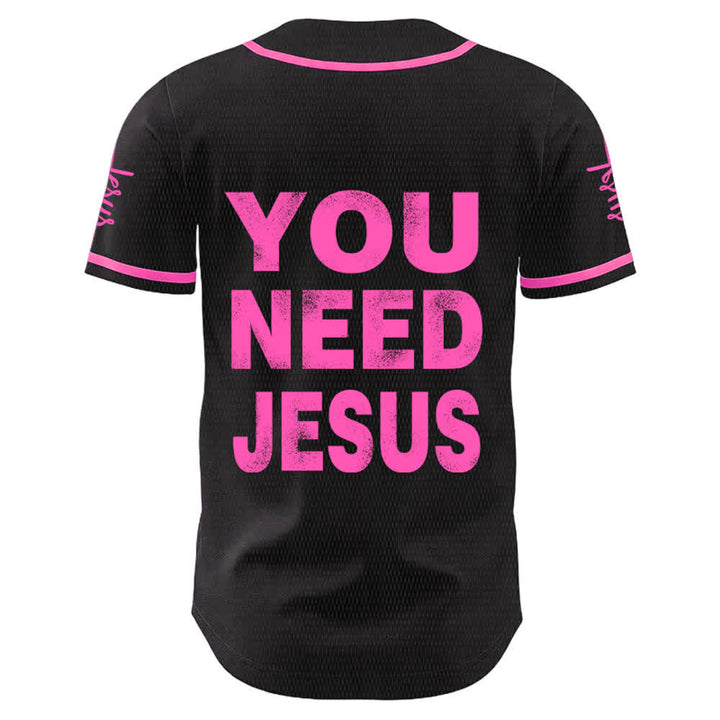 Christianartworkshop You Need Jesus Faith Statement Unisex Baseball Jersey - image 16
