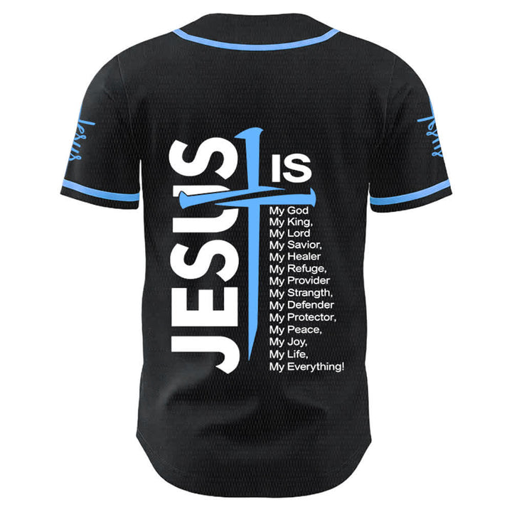Christianartworkshop Jesus Is My Everything Faith Unisex Baseball Jersey - image 1