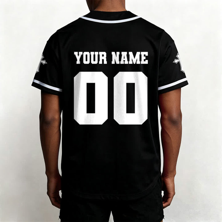Christianartworkshop Lion Cross Jesus Faith Personalized Name Number Unisex Custom Baseball Jersey - image 5